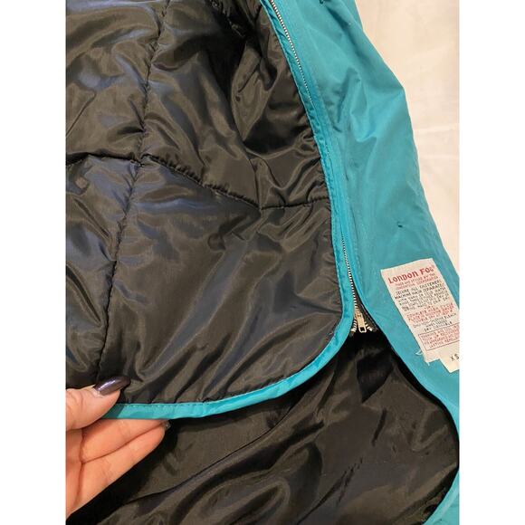 London Fog Coat Jacket Women's Green Hooded Removable Lining M/L - Picture 7 of 8
